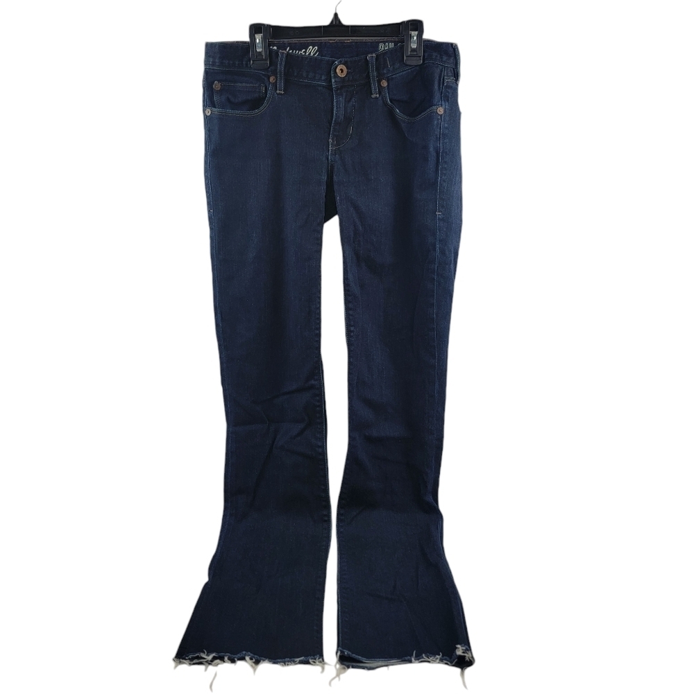 Madewell rail straight dark denim raw hem jeans Size 27 X‎ 34